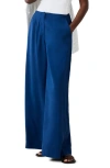 French Connection Barbara Wide Leg Pants In Midnight Blue