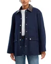 French Connection Denim Barn Jacket In Blue