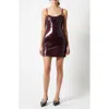 French Connection Beatrice Sequin Cocktail Minidress In Burgundy Red