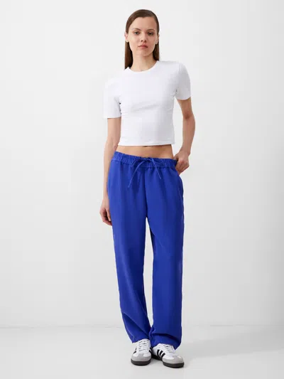 French Connection Bella Twill Trousers Royal Blue