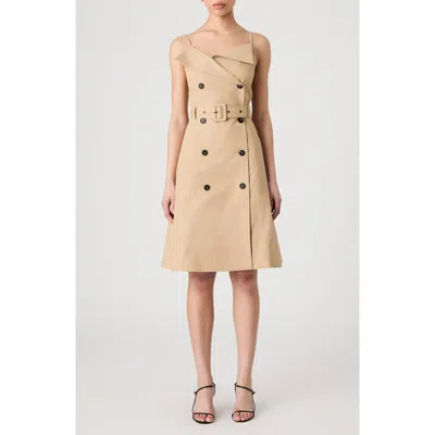 French Connection Belted Trench Dress In Brown