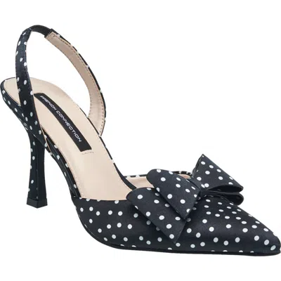 French Connection Betti Bow Slingback Heel In Black