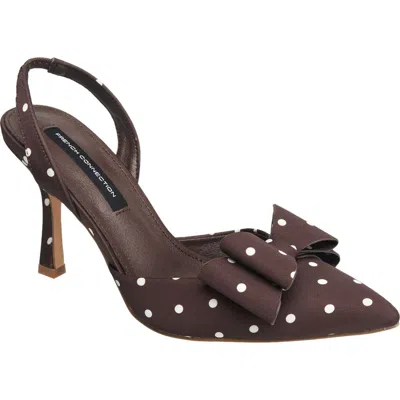 French Connection Betti Bow Slingback Heel In Brown