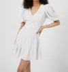French Connection Birch Gingham Tiered Dress In Summer White In White