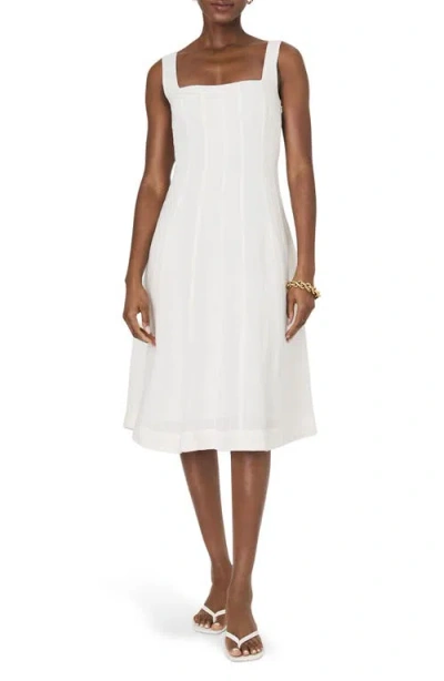 FRENCH CONNECTION FRENCH CONNECTION BIRDIE LINEN BLEND MIDI DRESS
