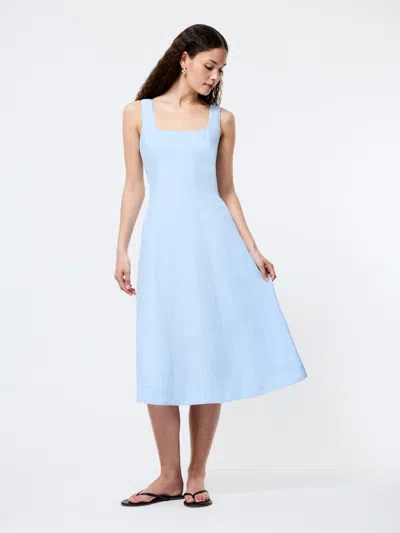 French Connection Birdie Linen Square Neck Midi Dress  Dresses
