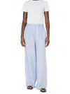 French Connection Birdie Wide Leg Linen Blend Pants In Blue