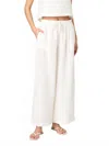 French Connection Birdie Linen Wide Leg Trouser Pants In Summer White In White