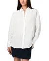 French Connection Birdie Oversize Linen Blend Button-up Shirt In Summer White
