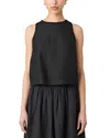 French Connection Birdie Sleeveless Trapeze Top In Black