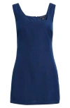 French Connection Birdie Linen Square Neck Mini Dress  Dresses In Midnight Blue