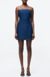 French Connection Birdie Strapless Body-con Minidress In Midnight Blue