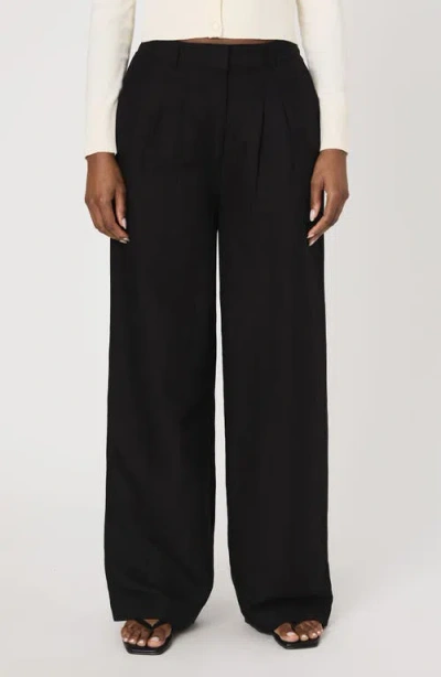 French Connection Harrie Wide Leg Suit Pants In Black