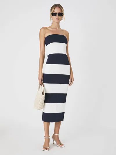 French Connection Bodycon Knit Midi Tube Dress  Dresses In Navy