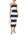 French Connection Colorblock Strapless Tube Dres In Multi