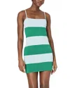 French Connection Colorblock Knit Body-con Minidress In Green