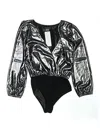 French Connection Bodysuit In Silver