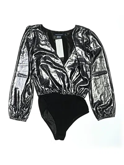 French Connection Bodysuit In Silver