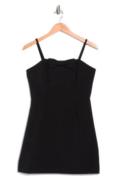 French Connection Bow Minidress In Black