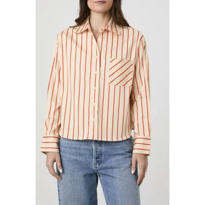 French Connection Boxy Stripe Button-up Shirt In Multi