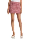French Connection Brushed Houndstooth Mini Skirt In Multi