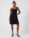 French Connection Buntie Whisper Ruth Chain Mini Dress In Black In Black