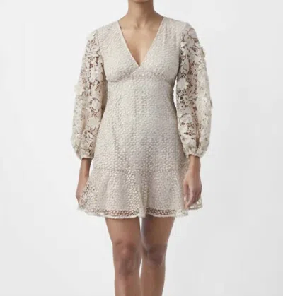 French Connection Caballo Sequin V-neck Dress In Nude In Neutral