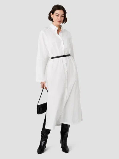 French Connection Cambria Cotton Maxi Shirt Dress In White