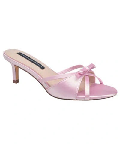 French Connection Camilla Satin Kitten Heel In Pink