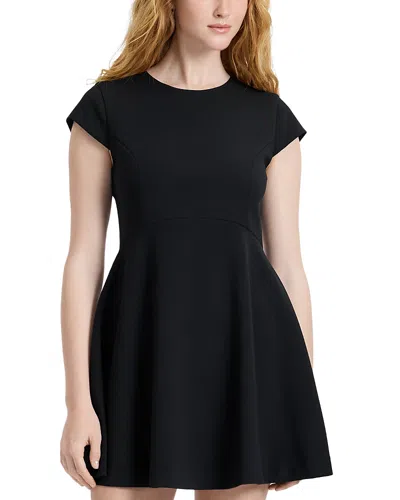 French Connection Whisper Cap Sleeve Mini Dress In Black