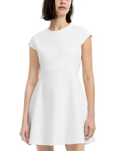 French Connection Cap Sleeve Mini Dress In White