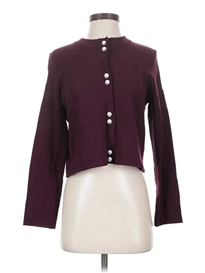 Pre-owned French Connection Cardigan Sweater In Burgundy