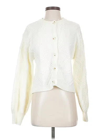 Pre-owned French Connection Cardigan Sweater In Ivory