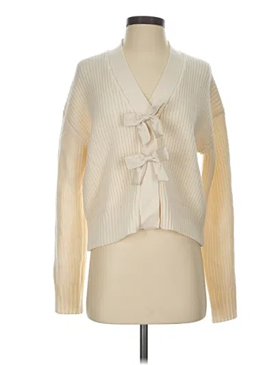 Pre-owned French Connection Cardigan Sweater In Ivory