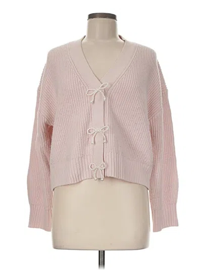 Pre-owned French Connection Cardigan Sweater In Pink