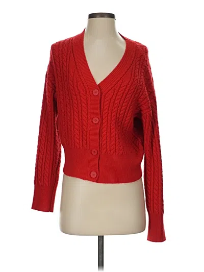 Pre-owned French Connection Cardigan Sweater In Red