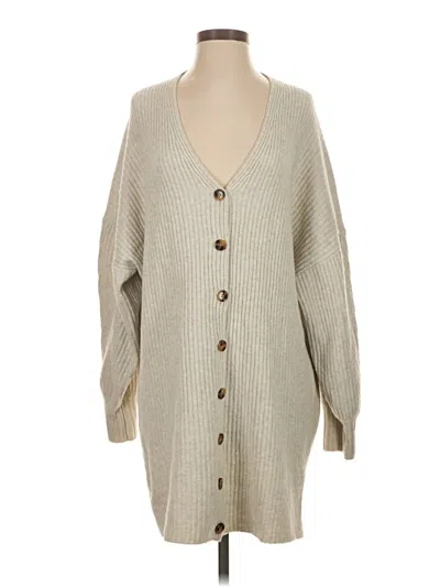 Pre-owned French Connection Cardigan Sweater In Tan