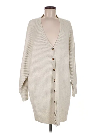 Pre-owned French Connection Cardigan Sweater In Tan