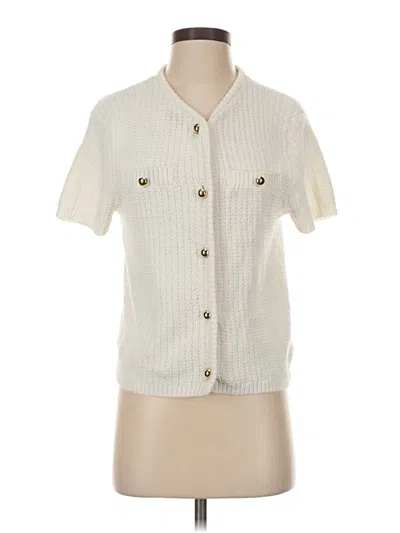 Pre-owned French Connection Cardigan Sweater In White