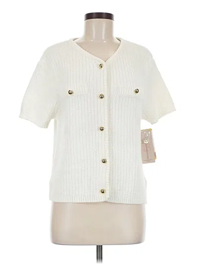 French Connection Cardigan Sweater In White