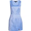French Connection Carey Sleeveless Satin Minidress In Pale Iris