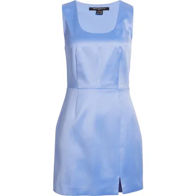 French Connection Carey Sleeveless Satin Minidress In Pale Iris