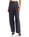 French Connection Carmine Flannel Trousers Pants In Purple In Black