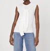 French Connection Cashmere Blend Shoulder Vest In Porcelain Cream In White