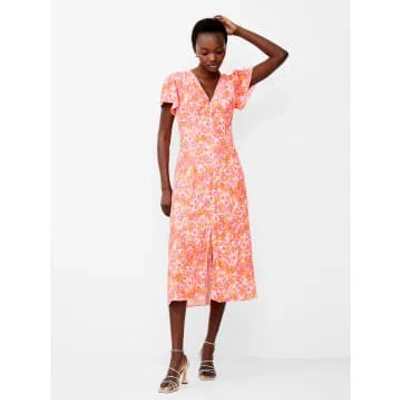 French Connection Cass Delphine Midi Dress-persimmon-71wek In Purple