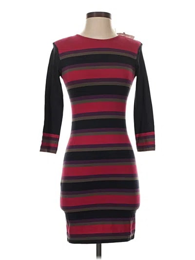 Pre-owned French Connection Casual Dress In Burgundy