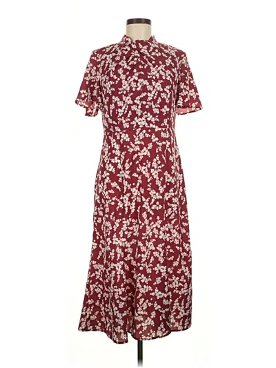 Pre-owned French Connection Casual Dress In Burgundy