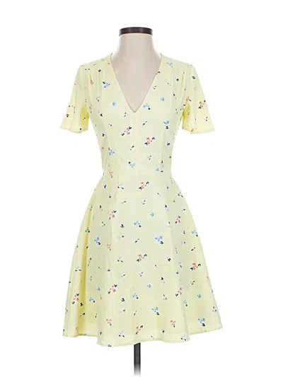 Pre-owned French Connection Casual Dress In Yellow