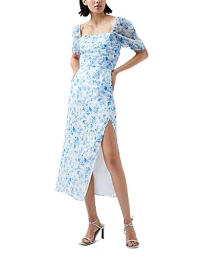 French Connection Catrina Crinkle Dress In Blue