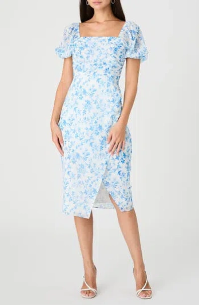 French Connection Catrina Floral Puff Sleeve A-line Dress